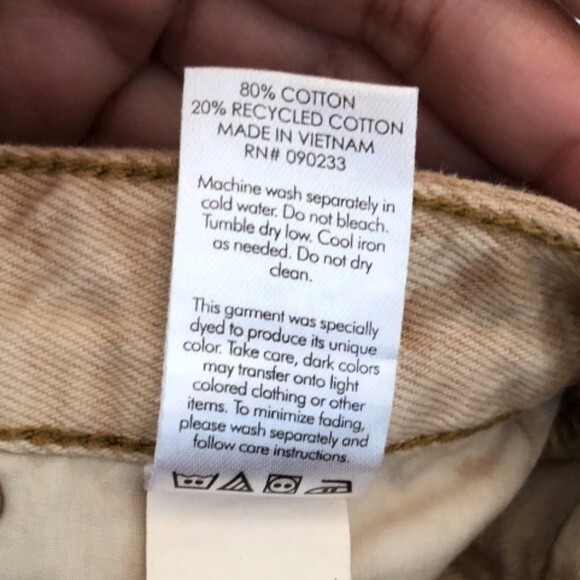 PacSun High Rise Festival Tie Dye Denim Shorts Size 25 Frayed Hem Boho Y2K - Picture 6 of 11